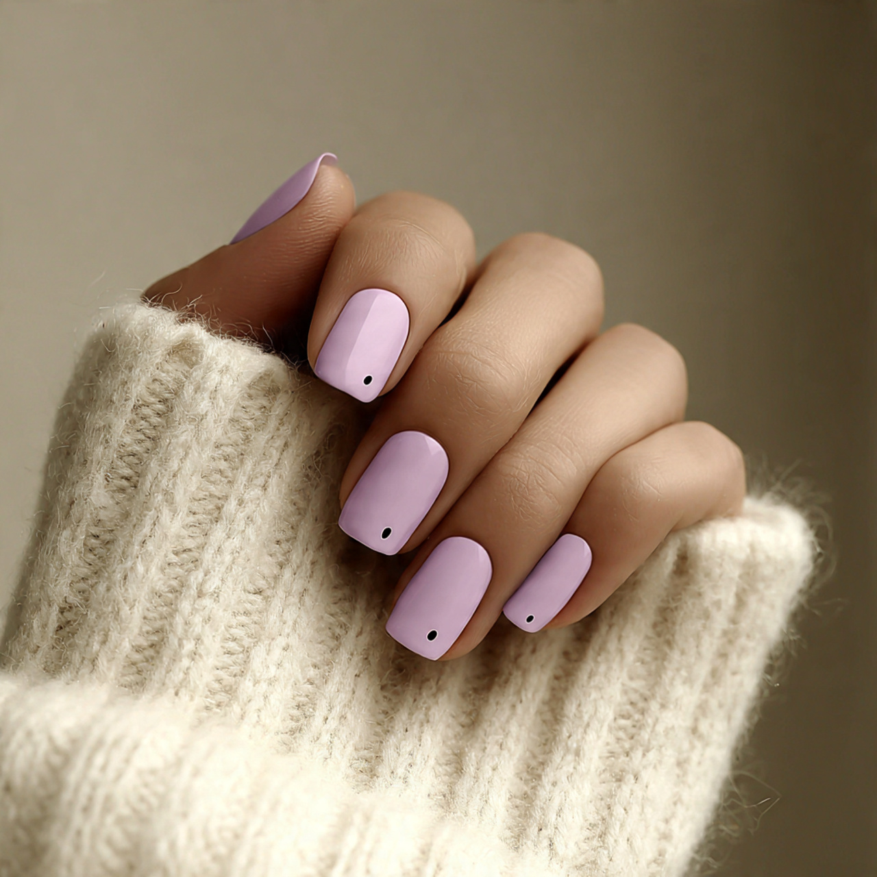 Chic Spring Nails Short for the New Season 2 Milky Lavender Whisper