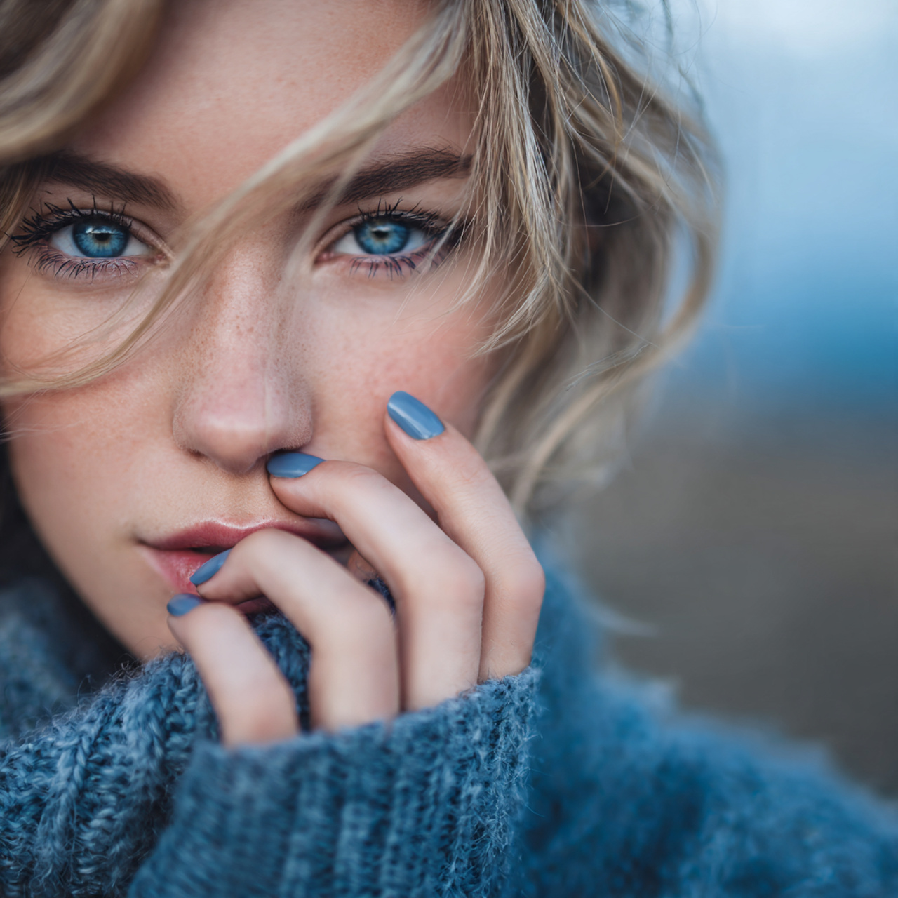 Elegant Blue and White Nails for a Fresh Look 1 Misty Morning Blue