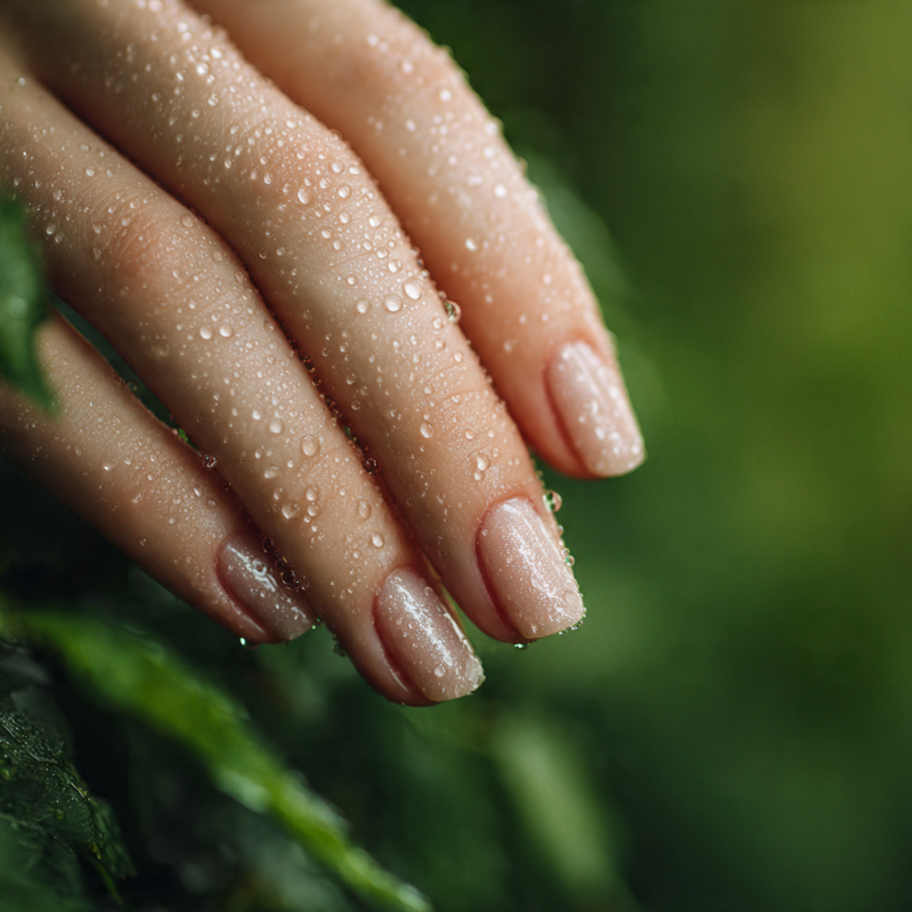 Minimal Short Natural Nails for Everyday Style 1 Morning Dew Minimalism