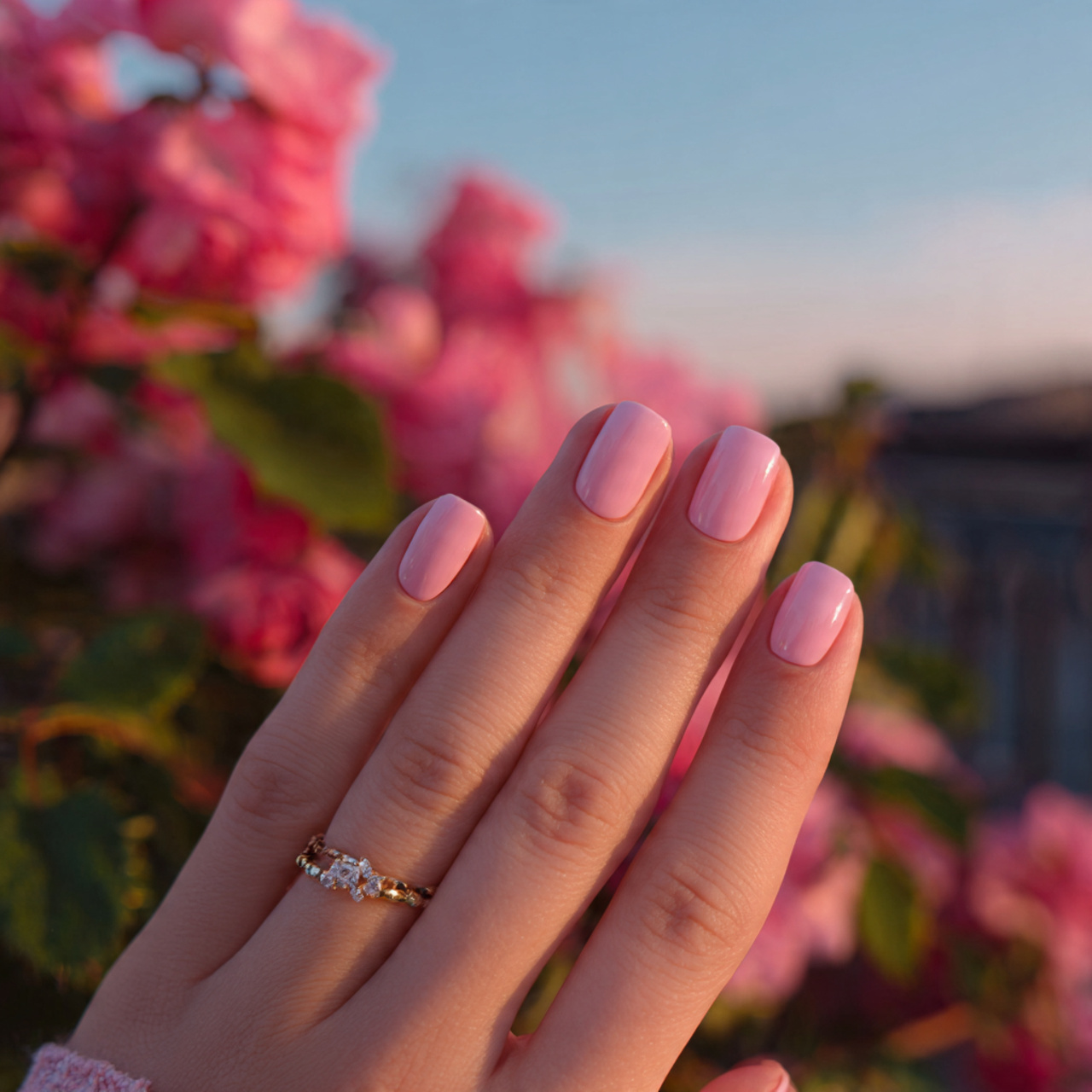 Chic Spring Nails Short for the New Season 1 Petal Blush Glow