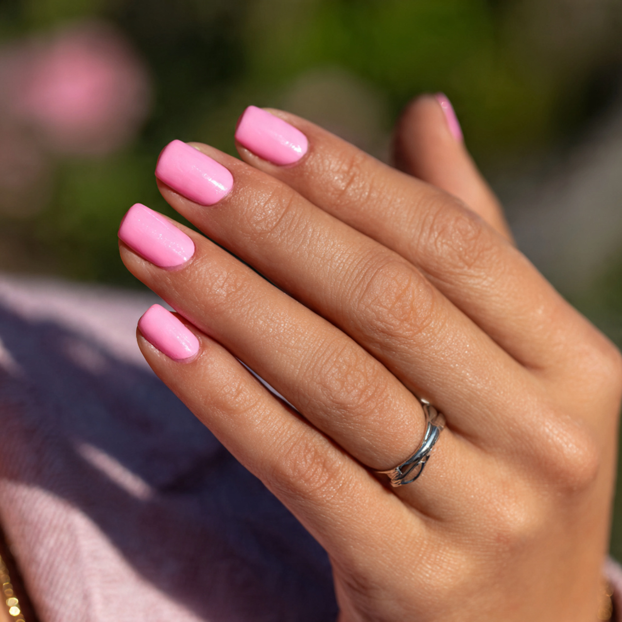 Trendy Short Pink Nails Designs to Try Now 10 Pink Pearl Glow