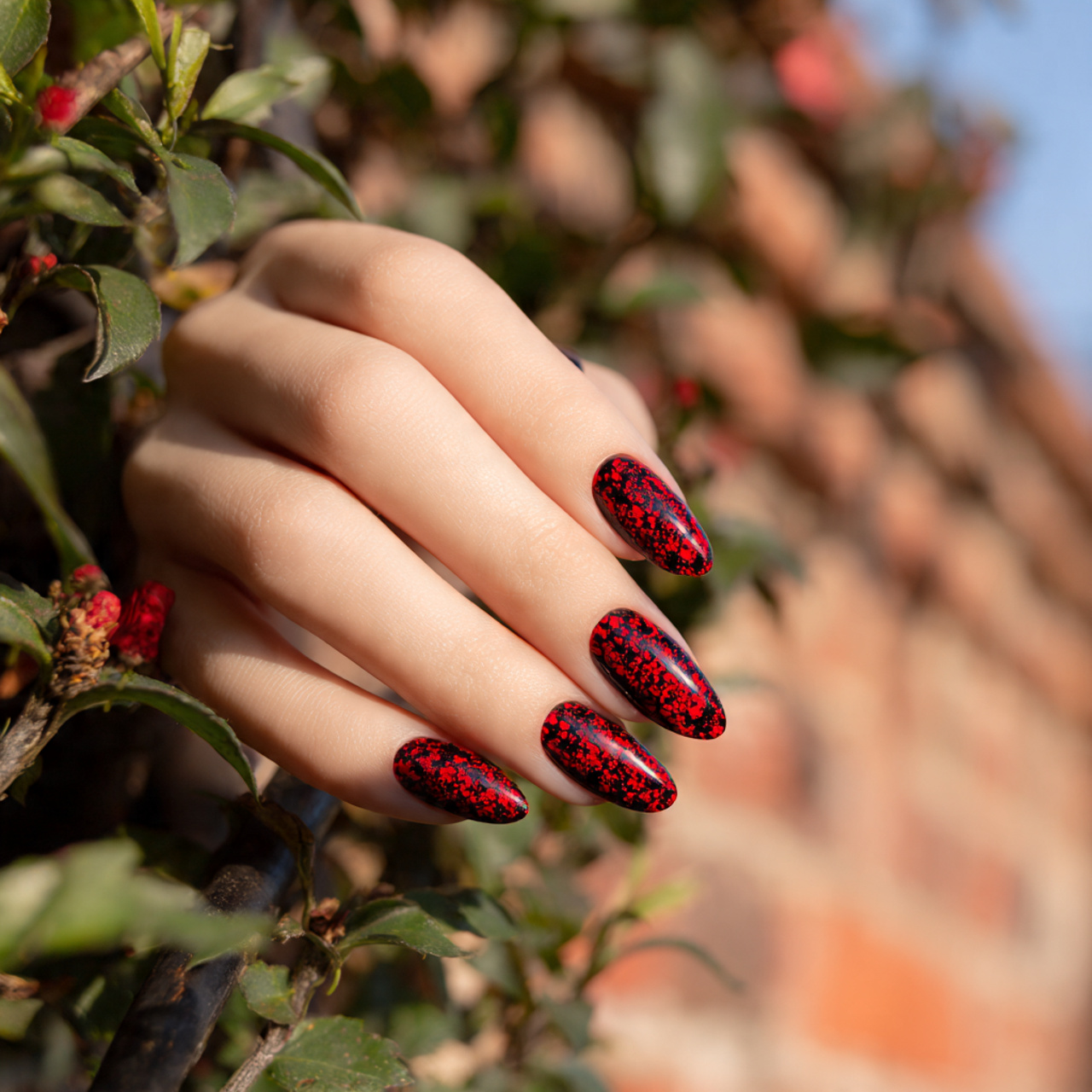 Stunning Black and Red Nails for Any Season 10 Red Lace Illusion