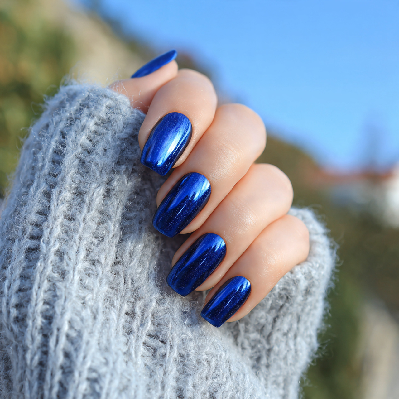 Royal Blue Glass Effect