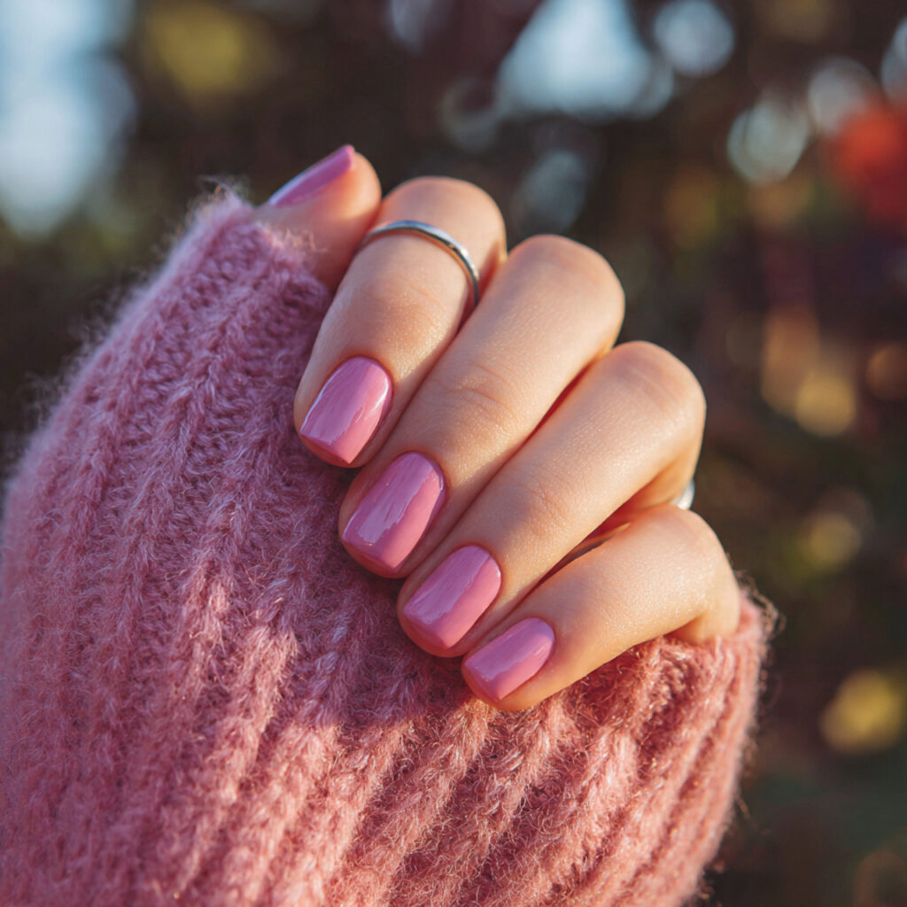 Trendy Short Pink Nails Designs to Try Now 11 Soft Mauve Pink Mood