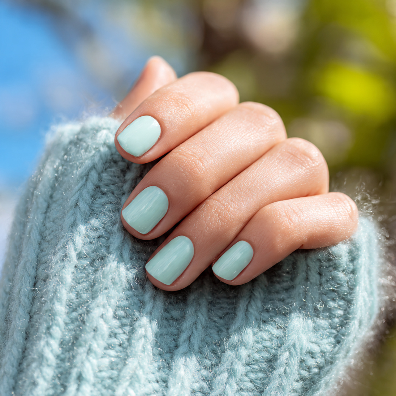 Chic Spring Nails Short for the New Season 5 Soft Mint Breeze