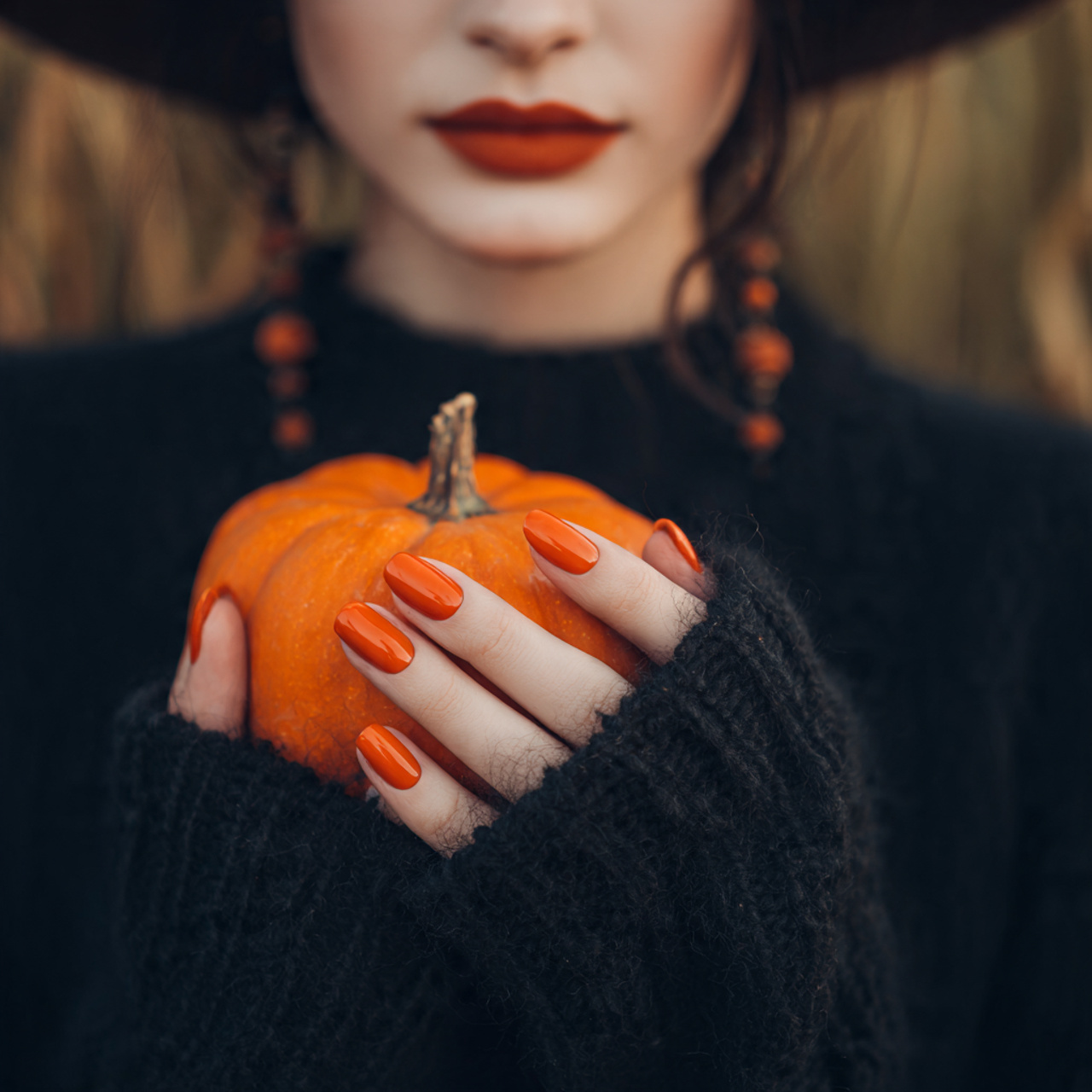 Cute and Spooky Halloween Nails to Try 1 Soft Pumpkin Whisper