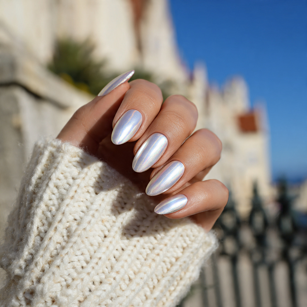 Chic White Chrome Nails You’ll Love in This Season 10 Subtle Stardust Chrome