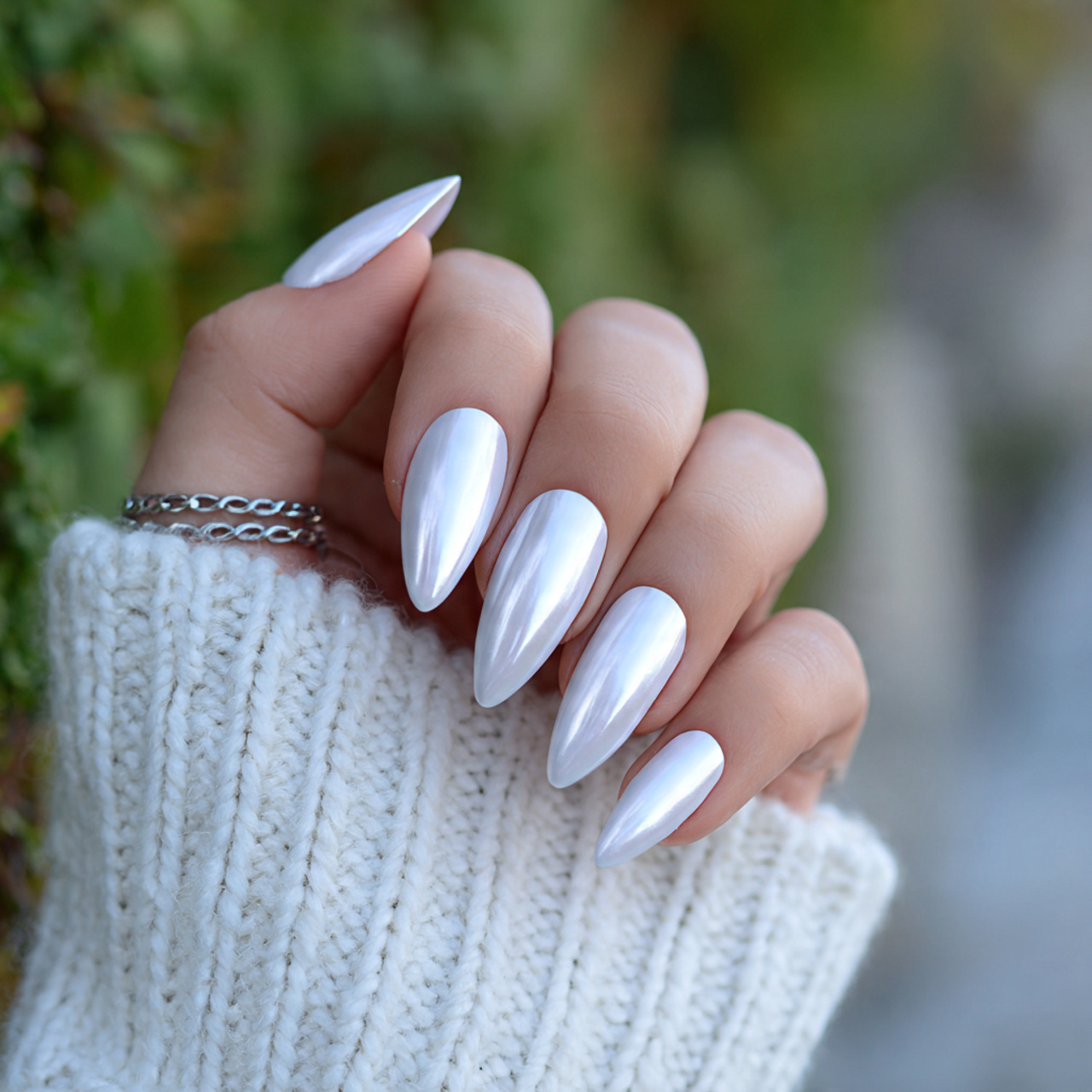Chic White Chrome Nails You’ll Love in This Season 11 Vanilla Frost Glow