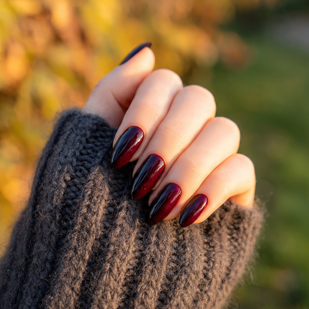 Chic Black Almond Nails for a Modern Look 10 Velvet Shadows