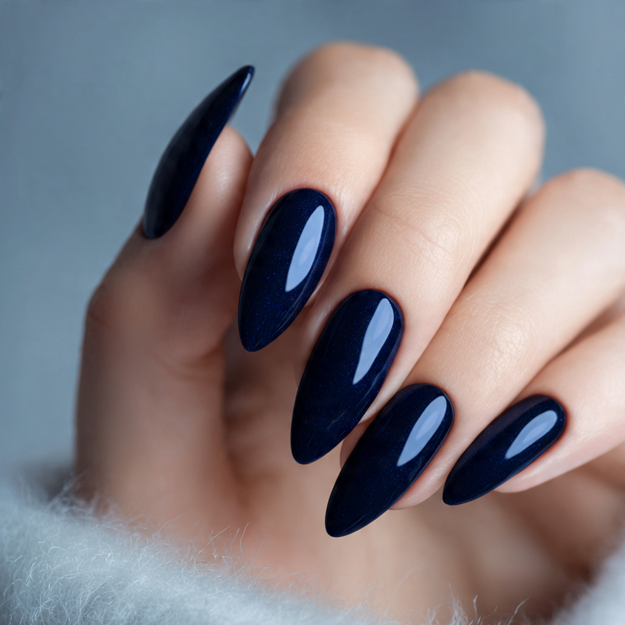 Dark Blue Nails